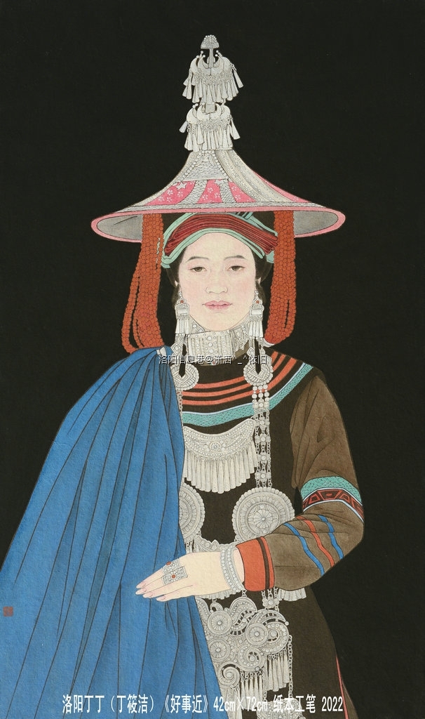 洛阳丁丁（丁筱洁）作品《好事近》入选2022全国（厦门）工笔画作品展览